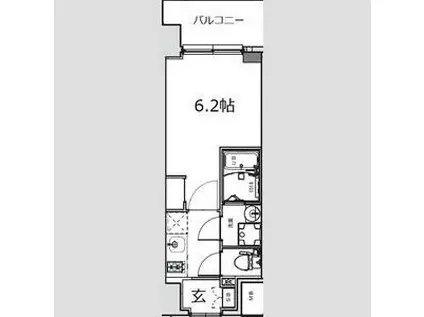 JMFレジデンス桜ノ宮(1K/5階)の間取り写真