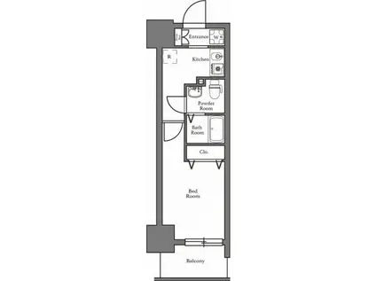 NSTAGE KUMEGAWA(1K/14階)の間取り写真