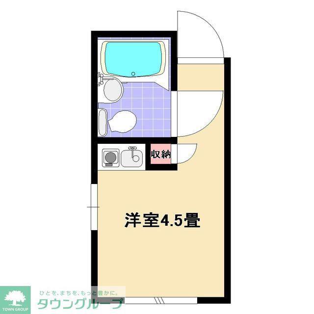 ヴィラ清瀬(ワンルーム/2階)の間取り写真