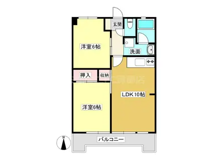 レ・ミレジム(2LDK/3階)の間取り写真