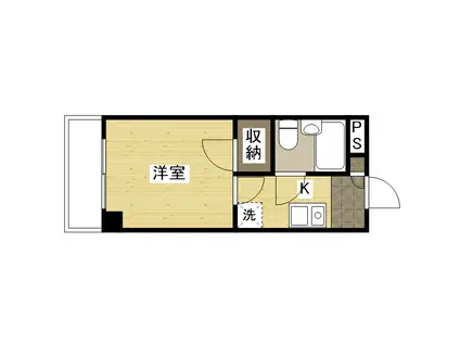 リバティ丸之内(1K/4階)の間取り写真