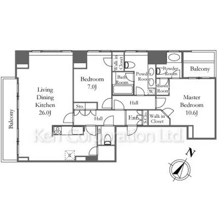 ザ・ベルグレイヴィア麻布 15階階 間取り