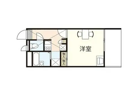 レオパレスラフィーナ(1K/1階)の間取り写真