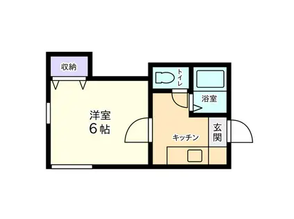 信開セルーラ南四ツ居(1K/1階)の間取り写真