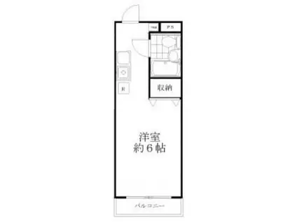 レジダンスアポロン(ワンルーム/3階)の間取り写真