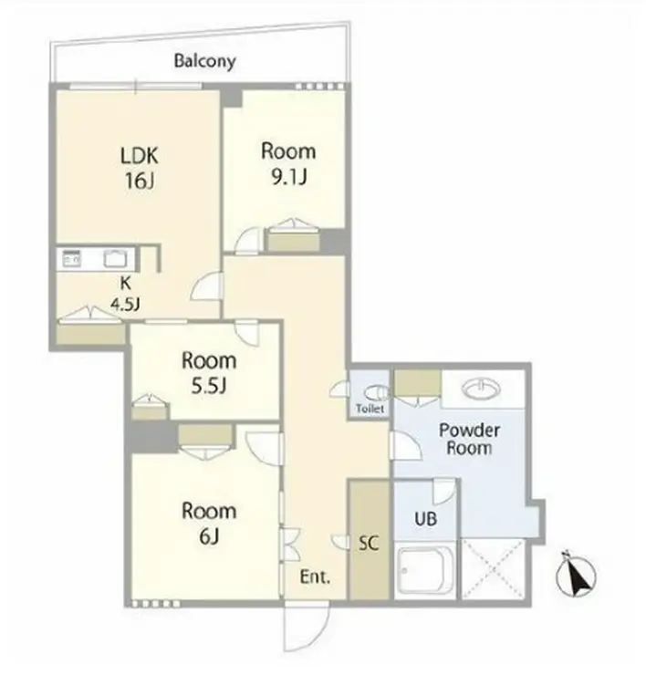 キャピタルマークタワー 38階階 間取り
