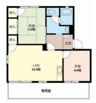 ハイツメイプルタウン A棟(2LDK/2階)の間取り写真