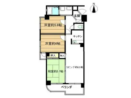 アークヒル(3LDK/4階)の間取り写真