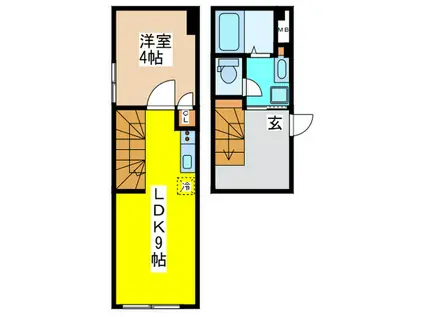 THE SENDAGI(1LDK/1階)の間取り写真