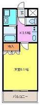 フリージャー茅ヶ崎(1K/2階)の間取り写真
