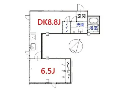 ベルレジデンスII(1LDK/2階)の間取り写真