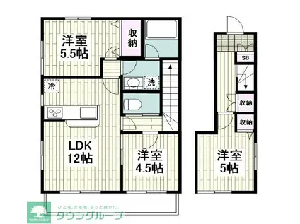 KHOUSE ズーラシア(3LDK/1階)の間取り写真