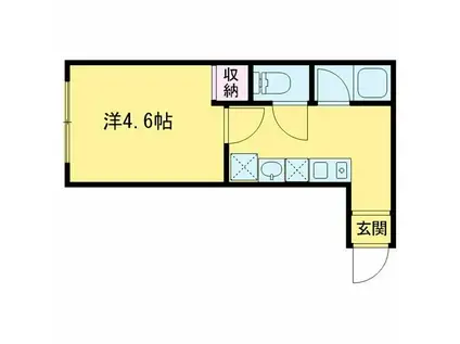 ヴァールレジデンツ西巣鴨(1K/2階)の間取り写真