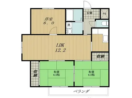 アーバンパレス(3LDK/5階)の間取り写真