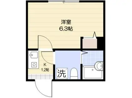 イルトラッツォ梅島(1K/1階)の間取り写真