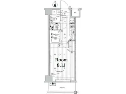 メイクス池上LUCE(1K/2階)の間取り写真