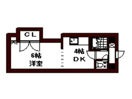 エンドレス三井南5条I(1DK/4階)の間取り写真