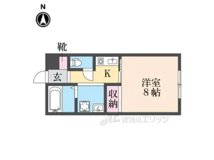 プラザ松本A(1K/2階)の間取り写真