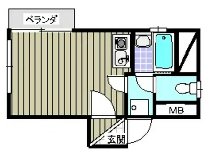 サンパーク藤崎(ワンルーム/2階)の間取り写真