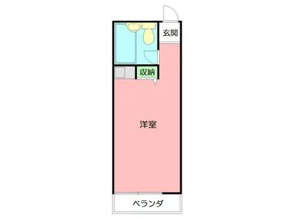 ラックスホーム本郷台(ワンルーム/2階)の間取り写真