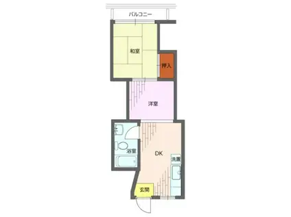 Tビル(1LDK/3階)の間取り写真
