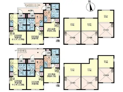 CASA MOMA向ケ丘遊園I(1K/1階)の間取り写真