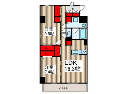 SPICA(2LDK/2階)の間取り写真