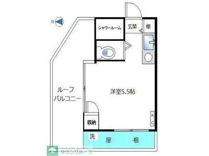 桜丘千陽ビル(ワンルーム/4階)の間取り写真