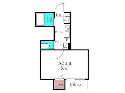 蕨市塚越計画(1K/2階)の間取り写真