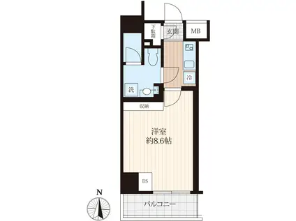 TRACK両国(1K/10階)の間取り写真