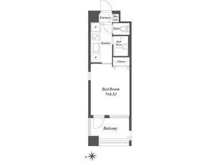 シンシア白金高輪パーチェ(1K/5階)の間取り写真