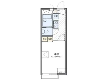 京王線 仙川駅 徒歩15分 2階建 築17年(1K/2階)の間取り写真