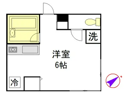 メゾン・ド・ジュン(ワンルーム/2階)の間取り写真