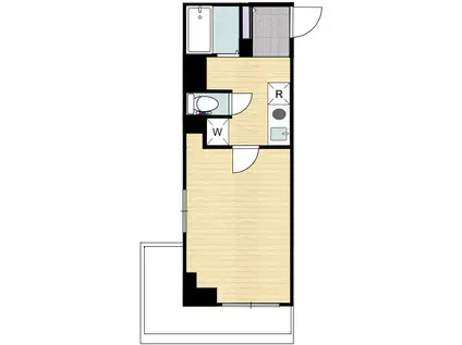 ライオンズマンション磯子第2(1K/5階)の間取り写真