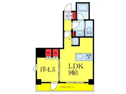 クラッシィアルテときわ台(1LDK/4階)の間取り写真