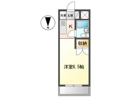 グレートコースト桜山(1K/2階)の間取り写真