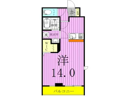 CRESCENT COURT クレセントコート(ワンルーム/1階)の間取り写真