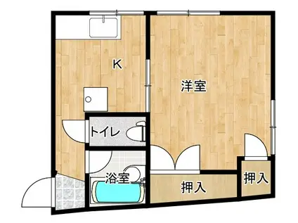 エルモア天満(1K/2階)の間取り写真