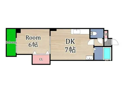 アネックスエイコー(1DK/1階)の間取り写真