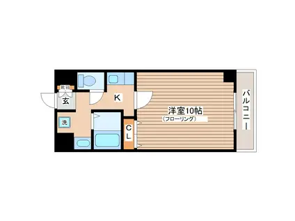 サント・ネージュ(1K/2階)の間取り写真