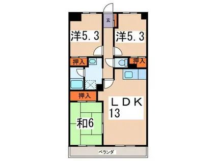 プラトゥ・モリ(3LDK/4階)の間取り写真