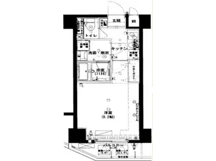 ハーモニーレジデンス東京イーストゲート(1K/7階)の間取り写真