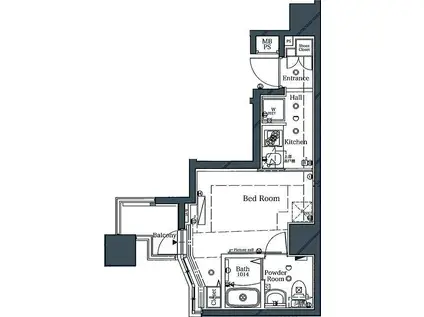 ラフィスタ横浜吉野町II(1K/5階)の間取り写真