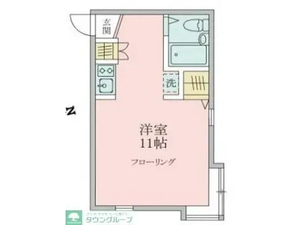 野沢ガーデン(ワンルーム/1階)の間取り写真