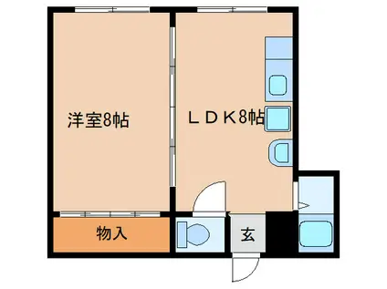 グレースコート(1LDK/2階)の間取り写真