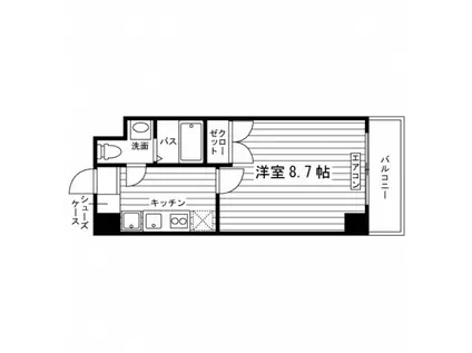 オーガスタ和光(1K/2階)の間取り写真