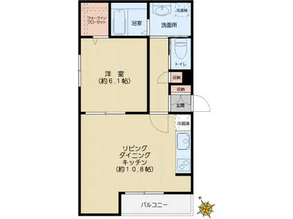 MAISON LE MIEUX(1LDK/1階)の間取り写真