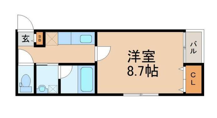 アスコット小田原(1K/2階)の間取り写真