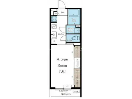 リブリ・ラウレア小幡(1K/1階)の間取り写真