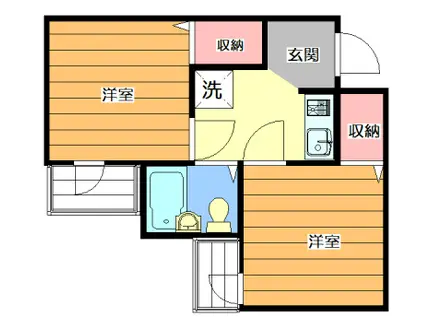 千里東壱番館(2K/3階)の間取り写真